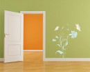 Beautiful Flowers with Butterflies  Wall Art Decal